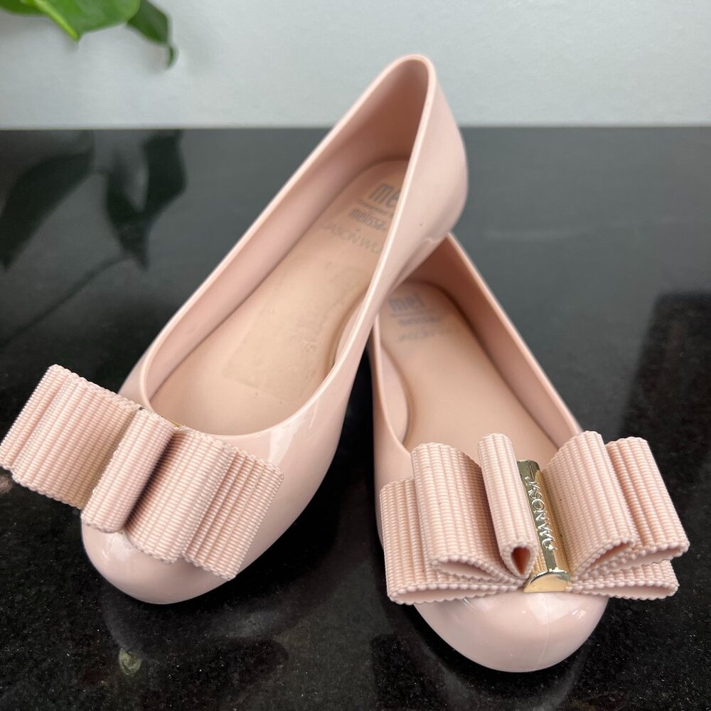 Melissa + Jason Wu Women's Ultra Girl Fab Bow Flats‎ Blush Pink Size US12